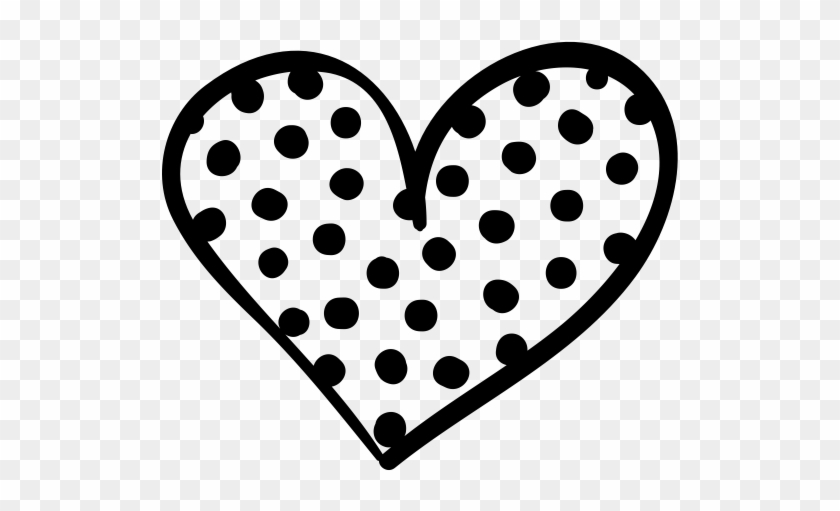 Polka Dot Heart Clipart #599847