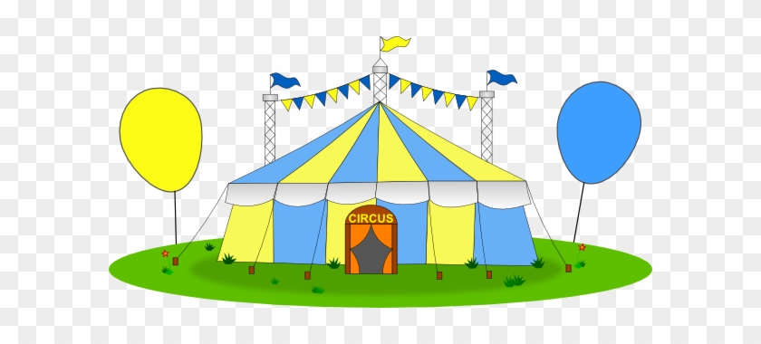 Blue & Yellow Big Circus Tent 3 Clip Art - Circus #599951