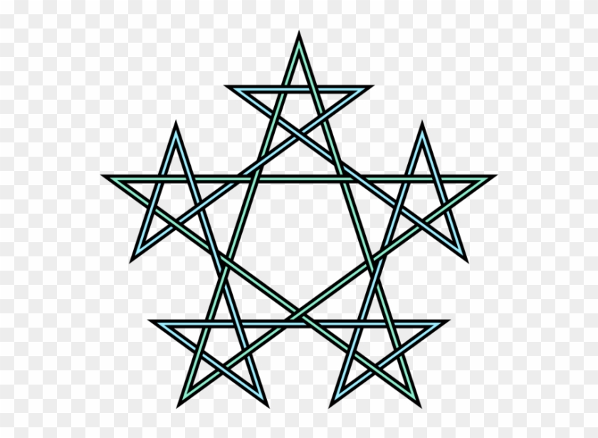 Pentagrams Interlaced Pattern Geometric Pentagram Tattoo Free Transparent Png Clipart Images Download - satan star roblox