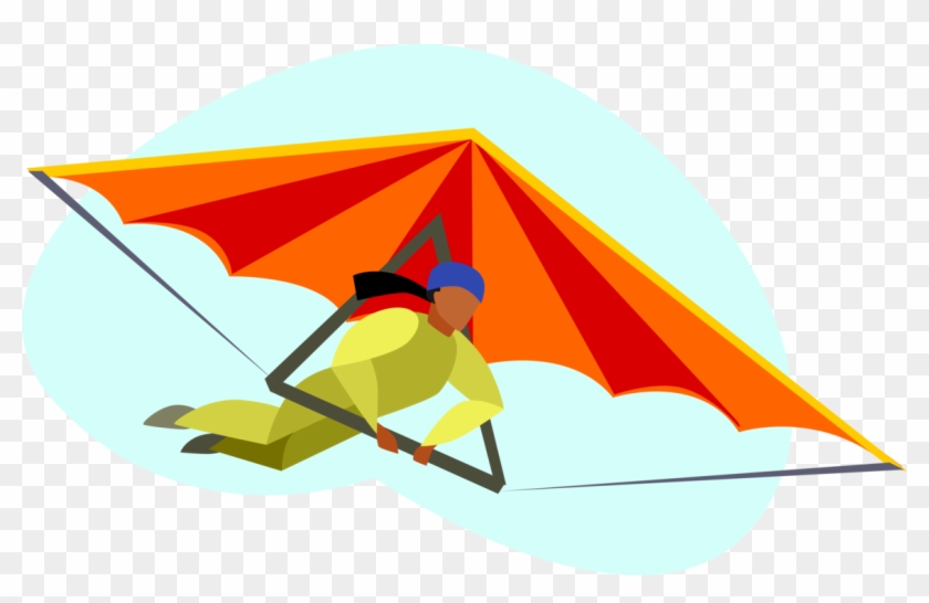 Vector Illustration Of Recreational Hang Glider Air - Hang Gliding #599974