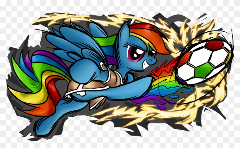 Nuclearsuplexattack, Ball, Football, Kick, Rainbow - My Little Pony Futbol #600038