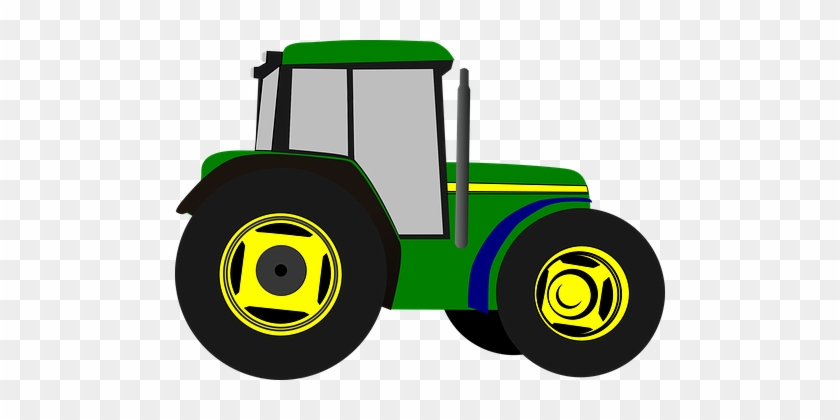 Tractor, Cartoon, Isolated, Vehicle - Tractor Vector #600258