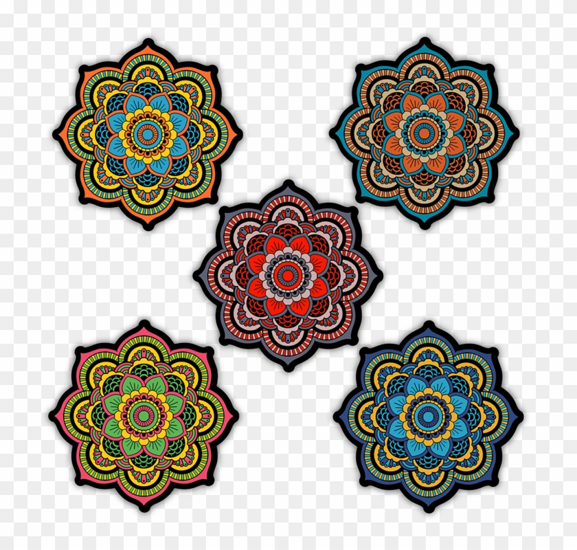 Sacred Geometry Mandala Bumper Sticker Combo - Circle #600350