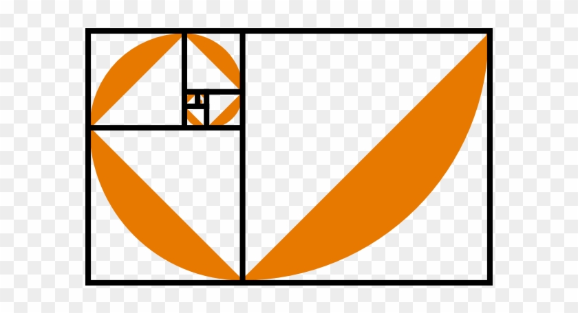 Fibonacci Spiral Orange 2 Clip Art - Fibonacci Spiral Art #600354