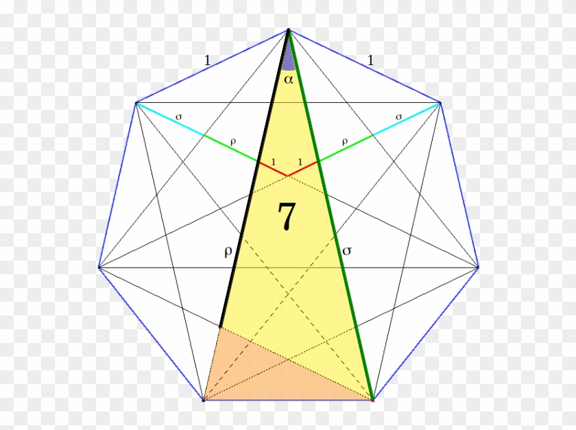 Golden Trisection And The Heptagon - Heptagon Sacred Geometry #600462