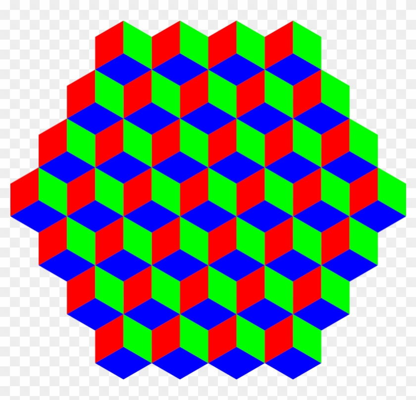 Drawn Cube Hexagon - 3d Art Clipart #600466