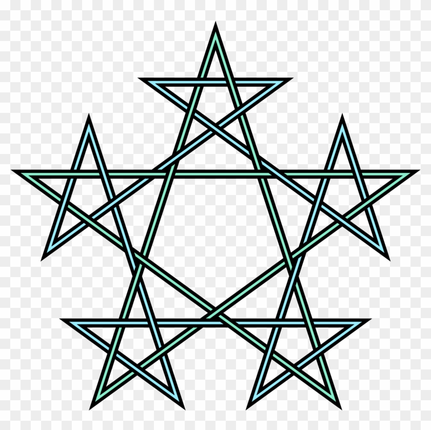 Open - Geometric Pentagram Tattoo #600476