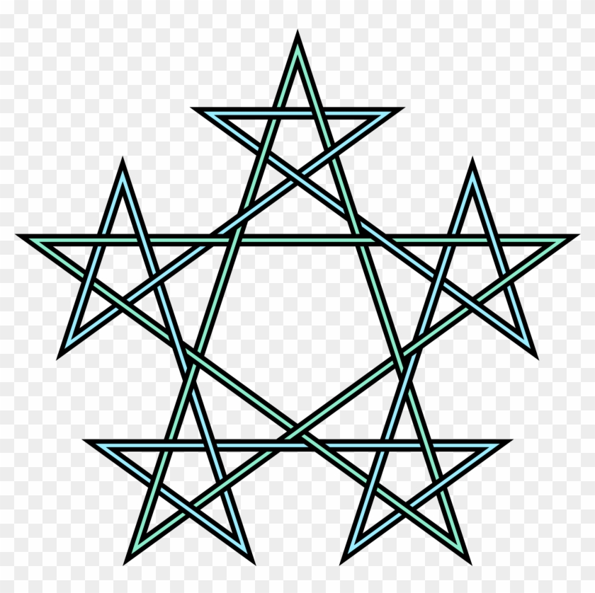 Open - Geometric Pentagram Tattoo #600476