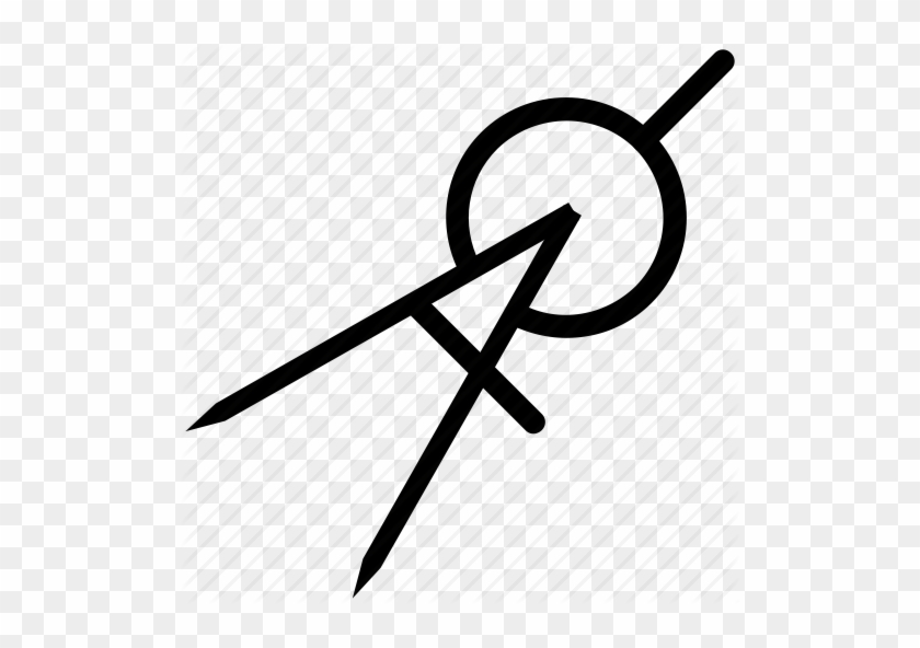 Drawn Compass Geometry - Compass Drawing Tool Png #600500