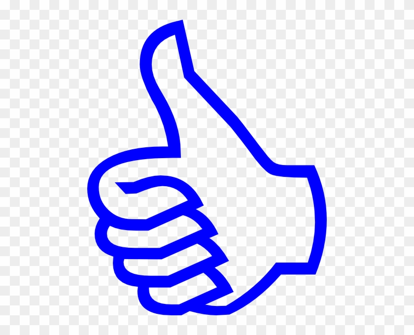 Blue Thumbs Up Clipart #600558