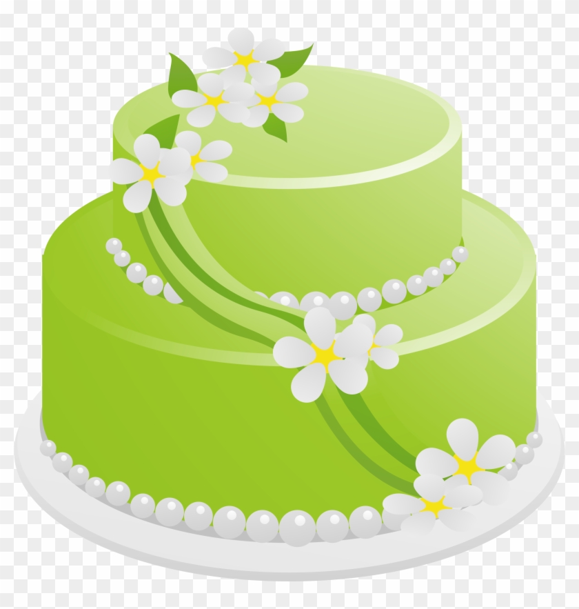 Birthday Cake On Fire Clipart Download - Birthday Cake Green #600743