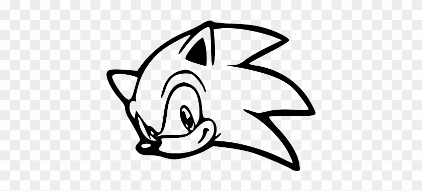 Sonic Head Black - Sonic The Hedgehog Head #600744