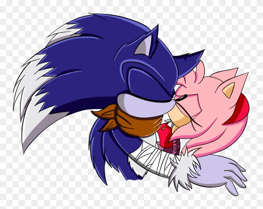 Amy Rose y Sonic - Sonamy - Kiss awwww