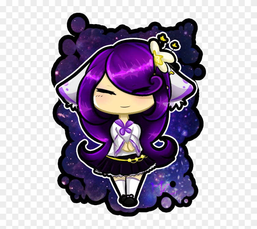 Galaxy Girl By Ailour Drawing Free Transparent Png Clipart Images Download - galaxy roblox hair free