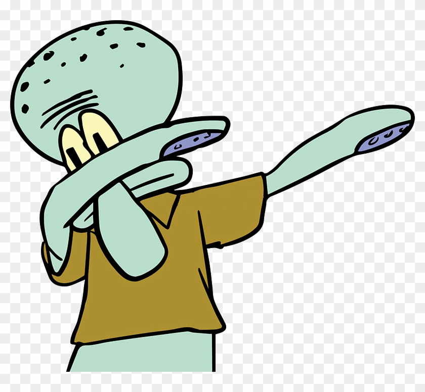 28 Collection Of Dabbing Squidward Drawing - Squidward Dabbing #601029.