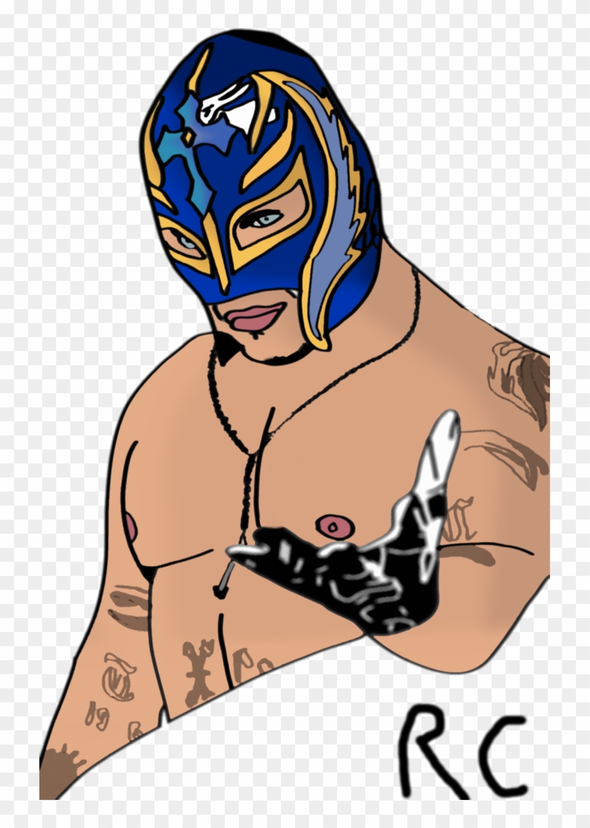 Reymysterio Wwe Old Tatto Drawing By Reycreeper - Wwe Drawings Of Rey Mysterio #601049