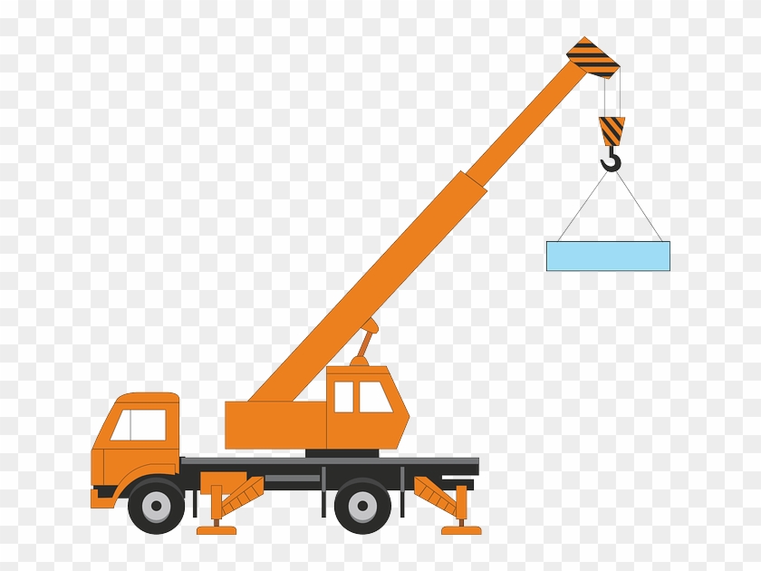 Construction Site Crane, Transportation, Car, Industry, - Crane Vector #601099