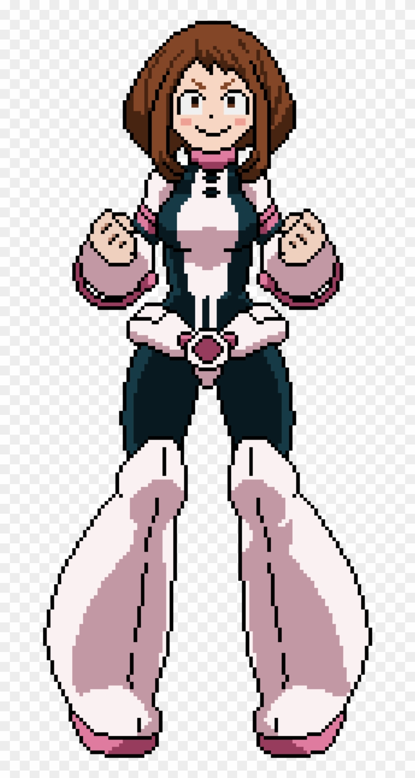 Raijin72675 119 1 Ochako Uraraka Pixel Art By Nezz94 - 麗日お茶子 きゃらぺた Sサイズ 「僕のヒーローアカデミア」 #601160