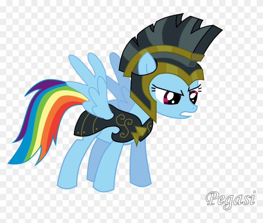 Raindow Dash With Armor Commander Hurricane Vector - Pony Armor Rainbow Dash #601238