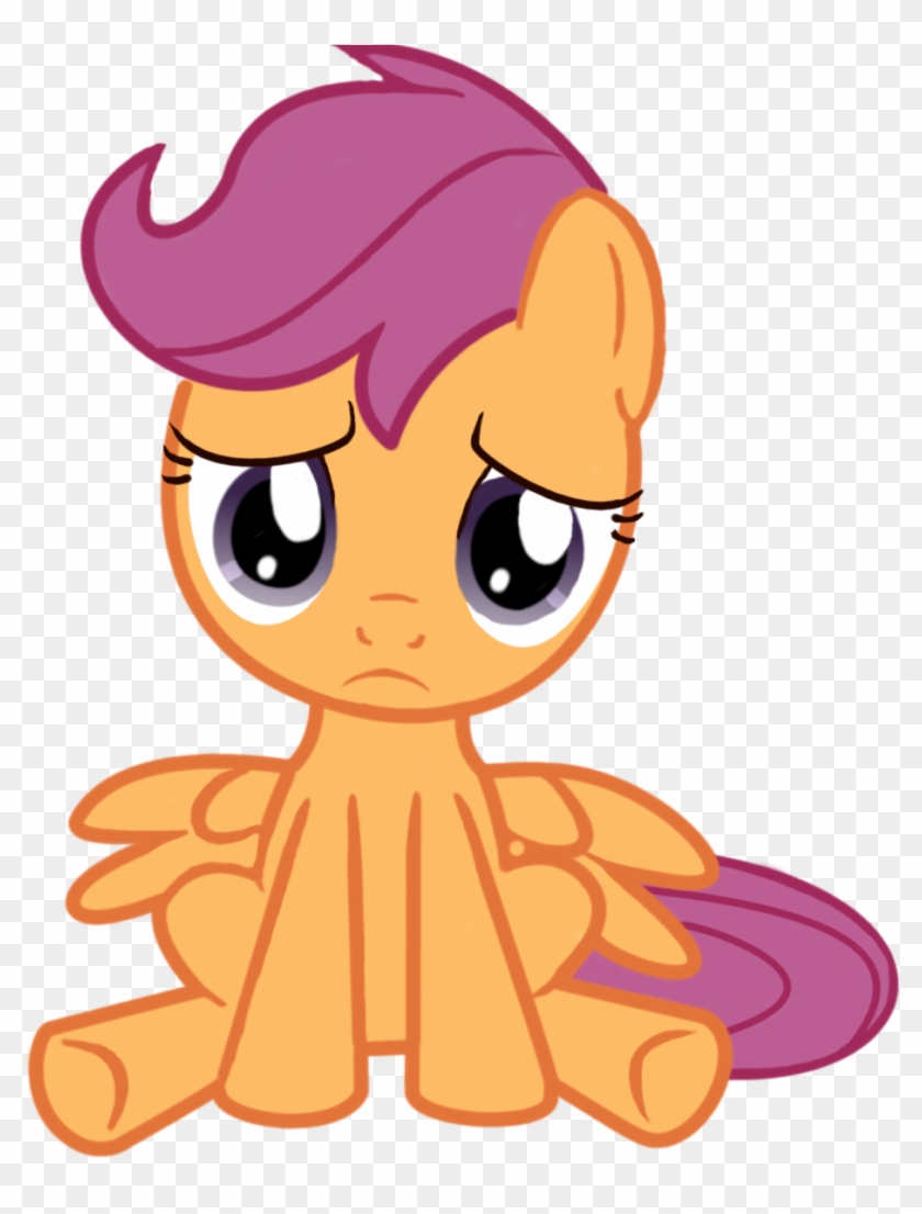 Scootaloo Sitting Sadly By Dilettantesucker Scootaloo - Mlp Scootaloo Sitting Down #601272