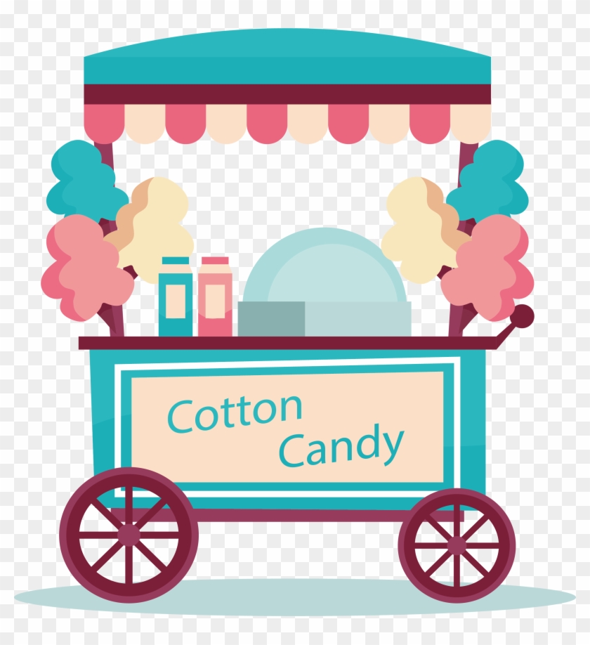 Cotton Candy Candy Cane Lollipop Sweetness Clip Art - Cotton Candy Clipart Transparent #601465