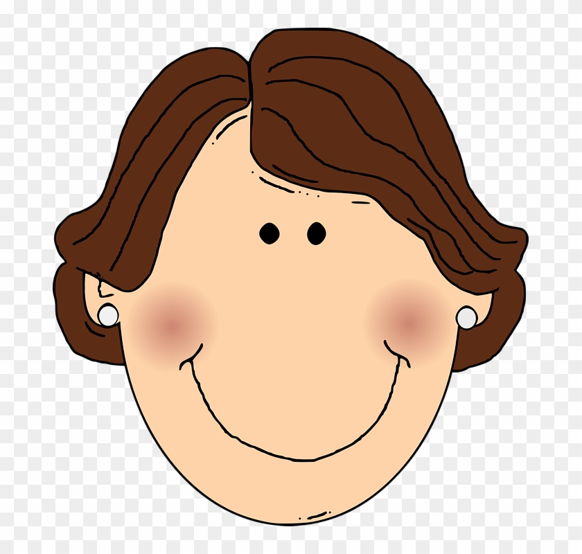 Cheeks Cliparts 3, Buy Clip Art - Brown Haired Woman Clipart #601599