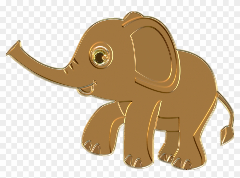 Elephant Cartoon Pics 13, Buy Clip Art - Elephant Gold Png #601639