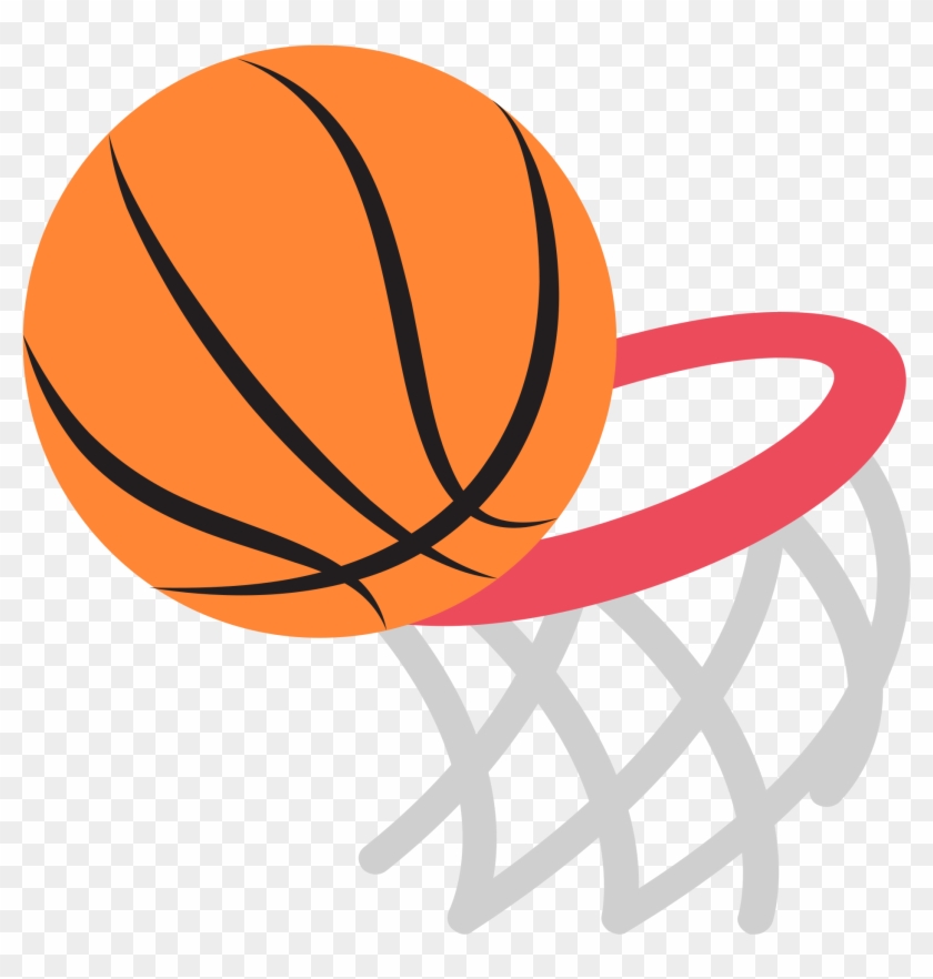 basketball hoop and ball clipart image