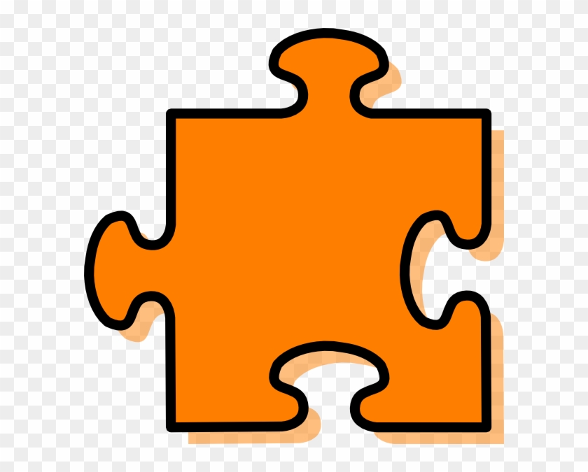 Orange Puzzle Piece Clip Art #602046