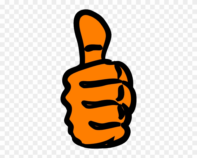 Thumb Up Orange Clip Art At Clker - Thumbs Up Clipart #602065