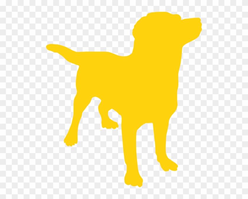 Yellow Dog Silhouette Clip Art - White Dog T Shirt #602104