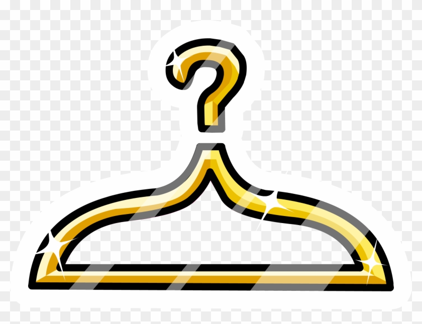 Golden Hanger Pin - Club Penguin Gold Pin #602440