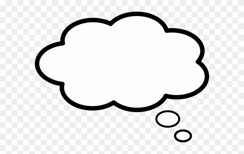 Can You Imagine Clip Art At Clker - Thinking Bubble Png White #602633