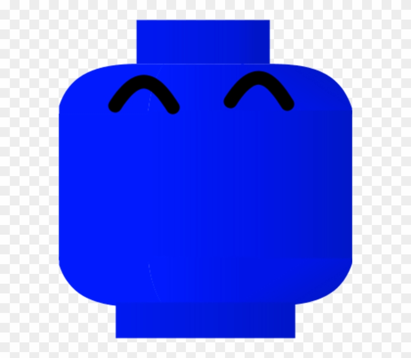 Large Lego Head By Ocal Clipart - Blue Lego Face #602983