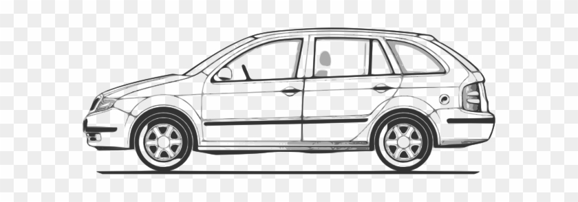 Back View Outline Drawing Sketch Silhouette Car Car - Car Free Body Diagram #603040
