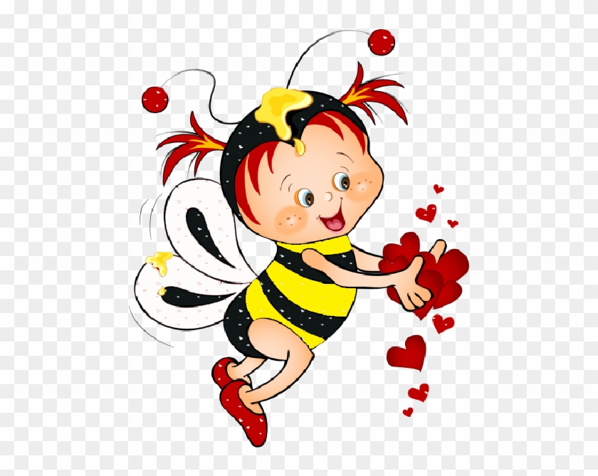 Simple Images Of Red Love Hearts Cute Love Bees Honey - Coccinelle St Valentin #603194