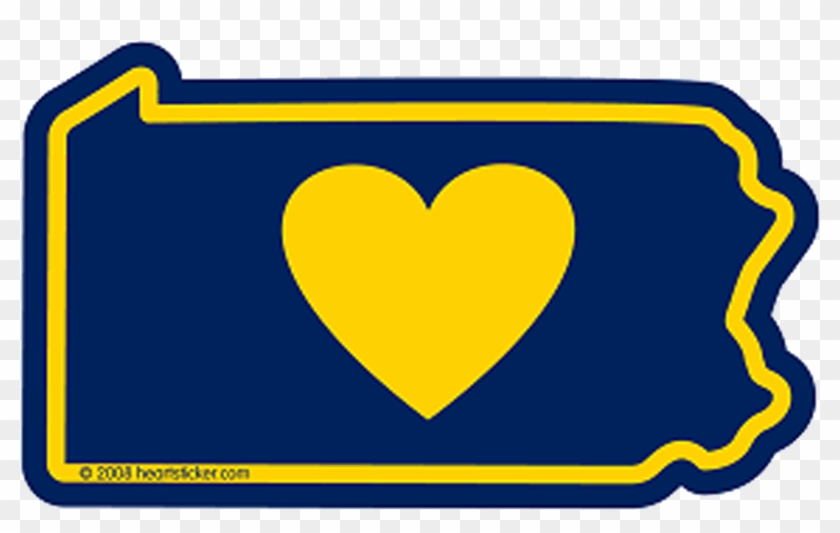 Heart In Pennsylvania Sticker - Heartsticker.com Heart In Pennsylvania Sticker #603355