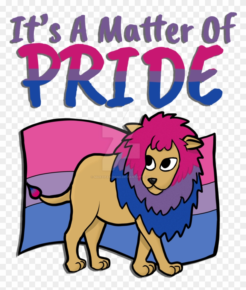 Bisexual Pride Lion With Text By Marzipan Pond - Teepublic #603423