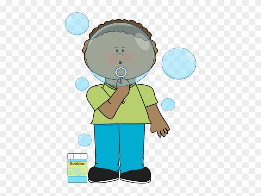 Clipart - Cute - Boy Blowing Bubbles Clip Art #603461