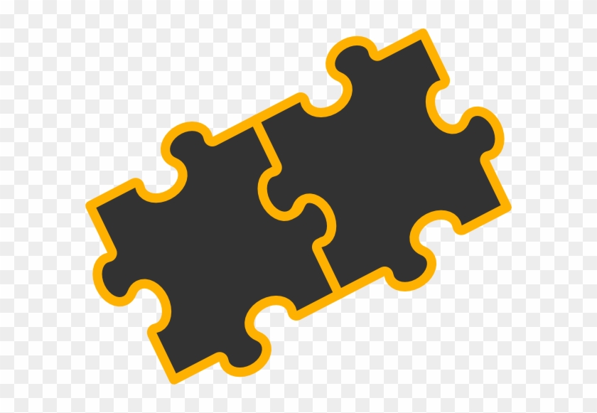 2 Puzzle Pieces Vector #603503