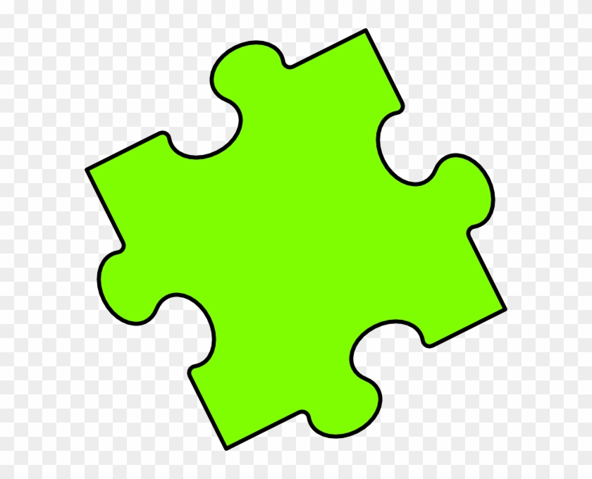 Green Puzzle Piece Clipart - Green Puzzle Piece Clipart #603535