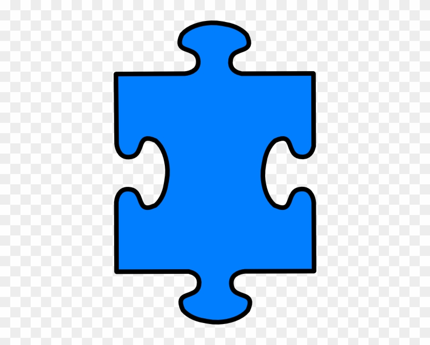 Puzzle Piece Blue Clip Art At Clker Com Vector Clip - Blue Puzzle Piece Clipart #603553