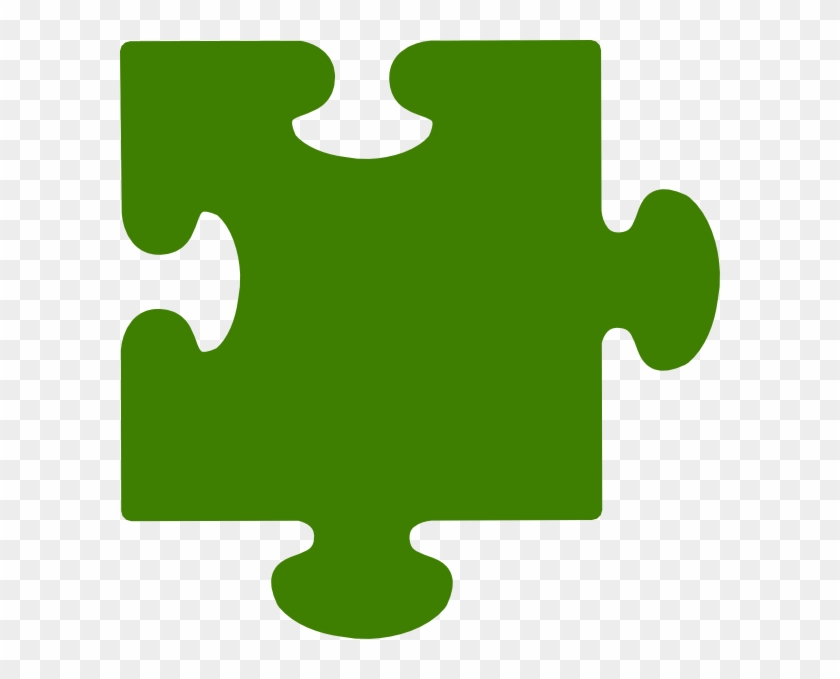 Green Puzzle Piece 2 Clip Art At Clker - Puzzle Pieces Clip Art #603564
