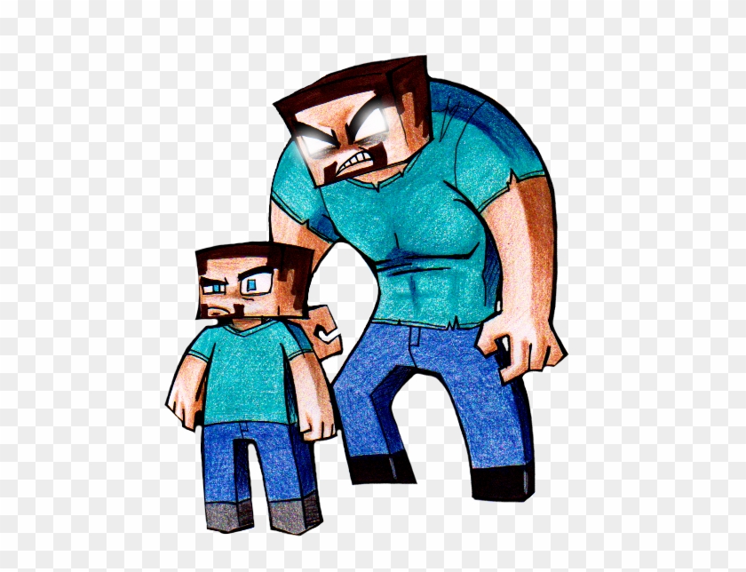 Steve And Herobrine By Cageyshick05 - Herobrine I Steve #603618