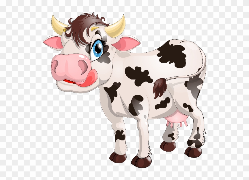 Cute Cartoon Farmyard Cows Clip Art Images - Dairy Cow Cow Milk Cartoon #603643