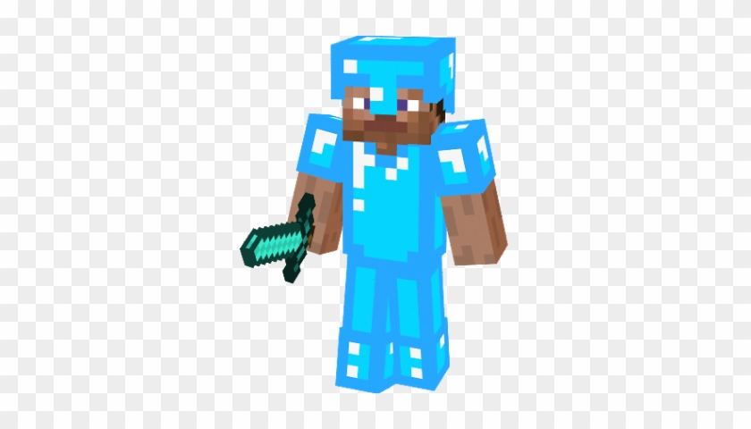 Minecraft Clipart Diamond Skin - Minecraft Steve With Diamond Armor #603711