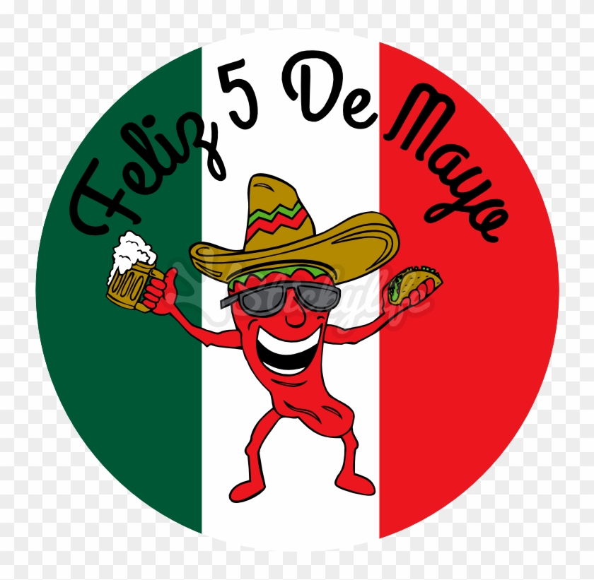 Cafepress Pepper Maracas Sombrero Sunglasses Sticker #603830