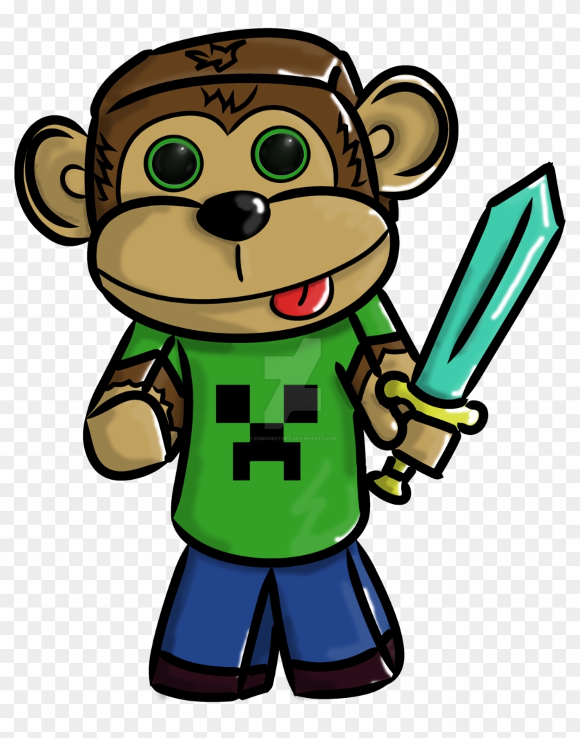 Minecraft Monkey By Edmonkeyart Minecraft Monkey By - Monkey Minecraft Art Png #603945