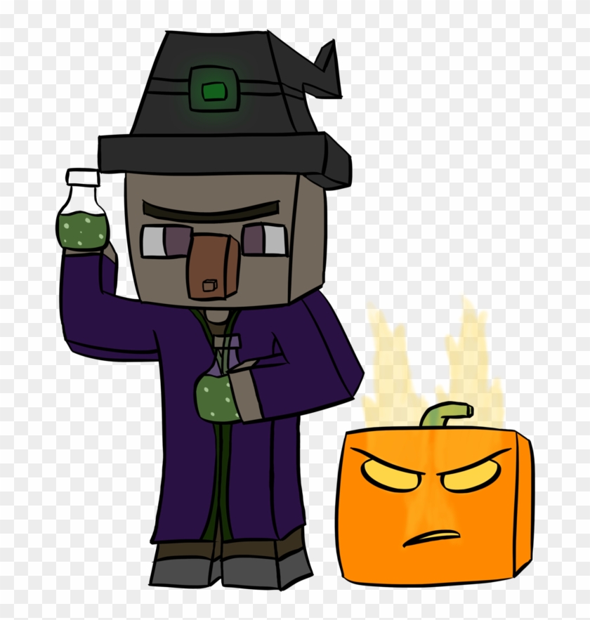 Witch In Minecraft By Robzgraphics - Minecraft Transparent Cartoon Mobs #603987