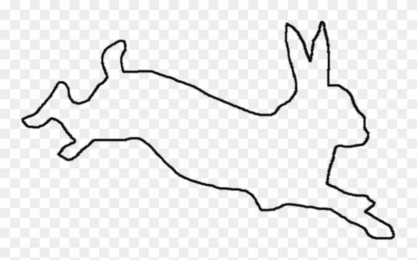 Animals Outline Clipart - Bunny Running Outline #604016